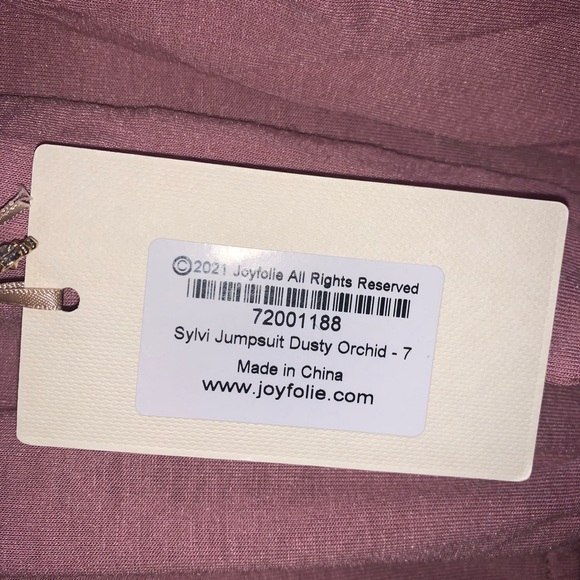 Joyfolie Sylvi Jumpsuit Romper, Rose Pink Dusty Orchid, girls 7, New with Tags - Picture 8 of 8